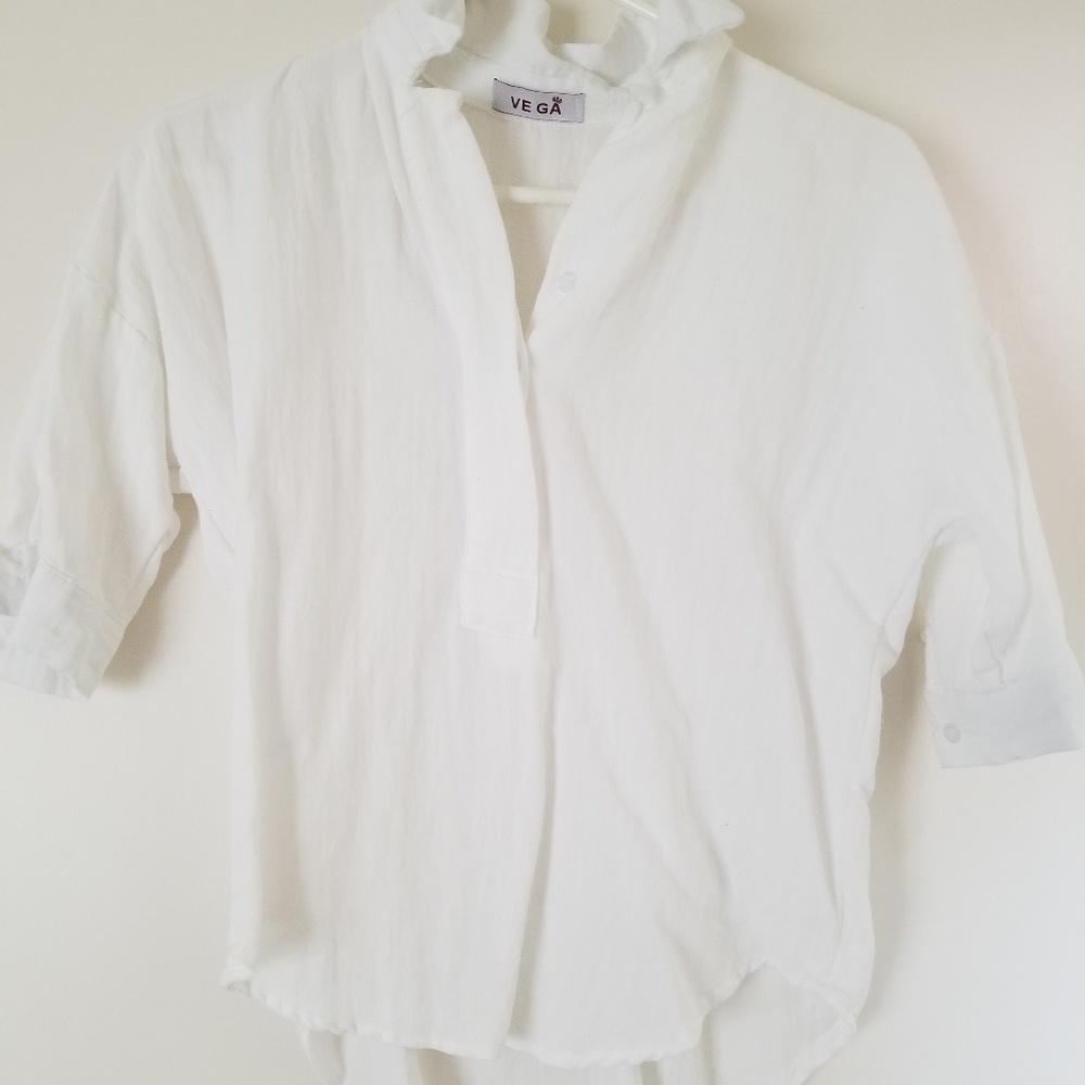 White cotton dress shirt